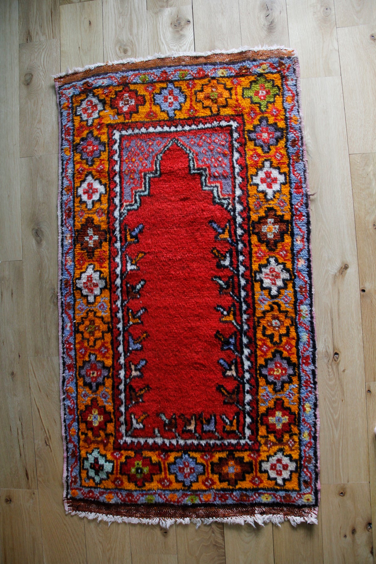 Handmade Antique Turkish Entryway Rug 2'2" X 4'1"