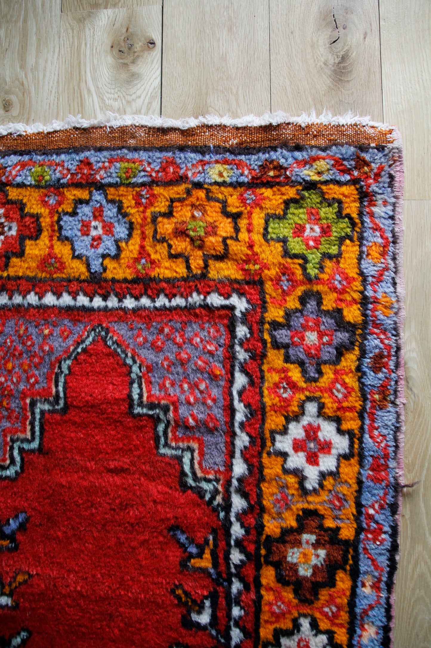 Handmade Antique Turkish Entryway Rug 2'2" X 4'1"