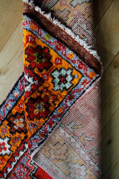 Handmade Antique Turkish Entryway Rug 2'2" X 4'1"