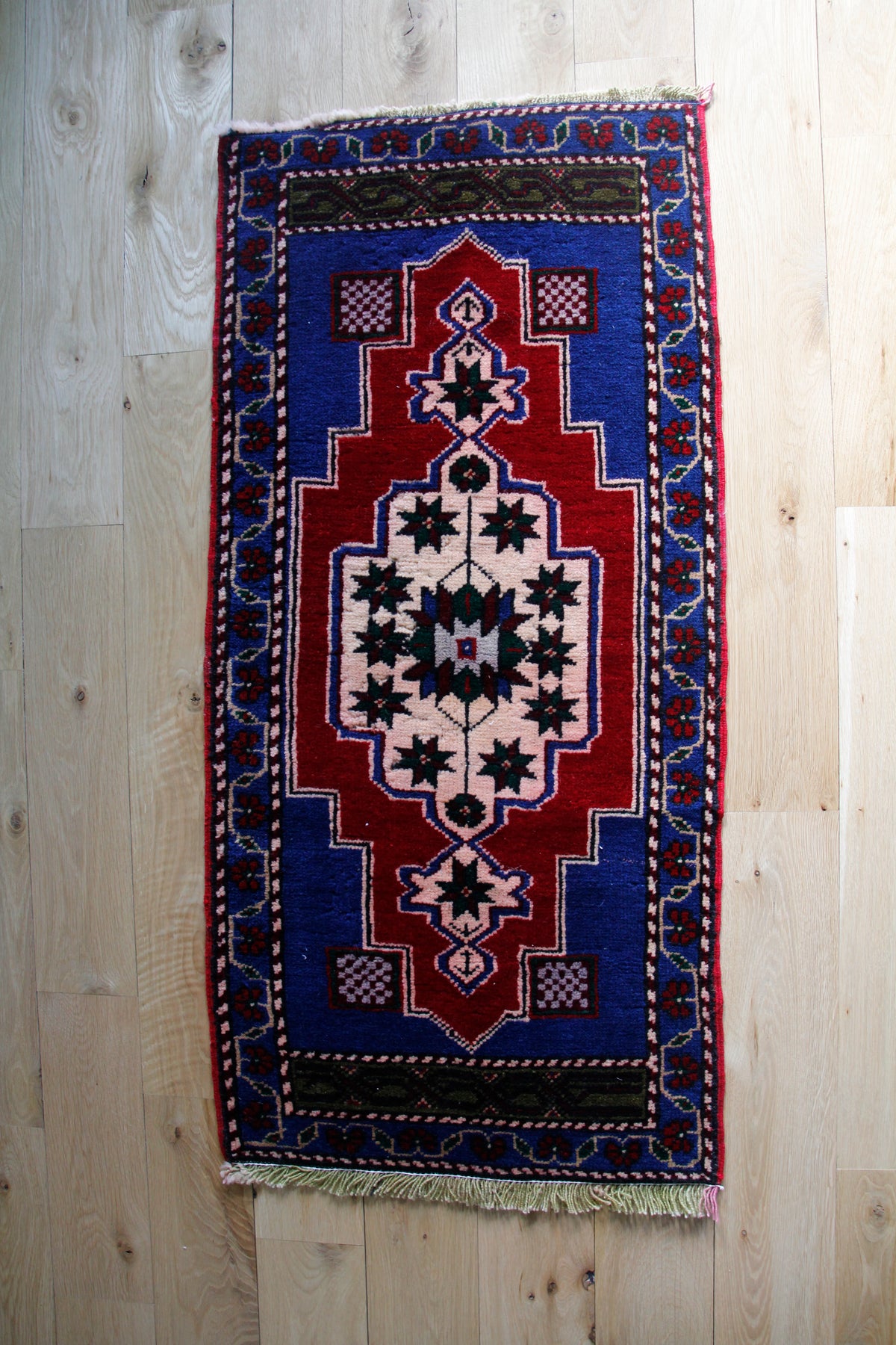 Handmade Vintage Turkish Entryway Rug 1'9" X 3'10"
