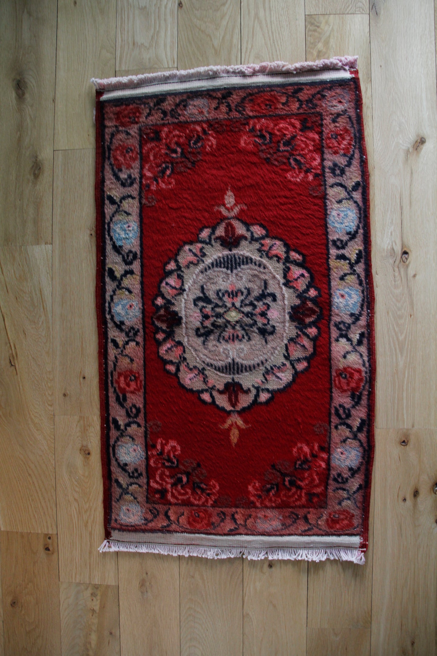 Handmade Vintage Turkish Entryway Rug 1'9" X 3'1"
