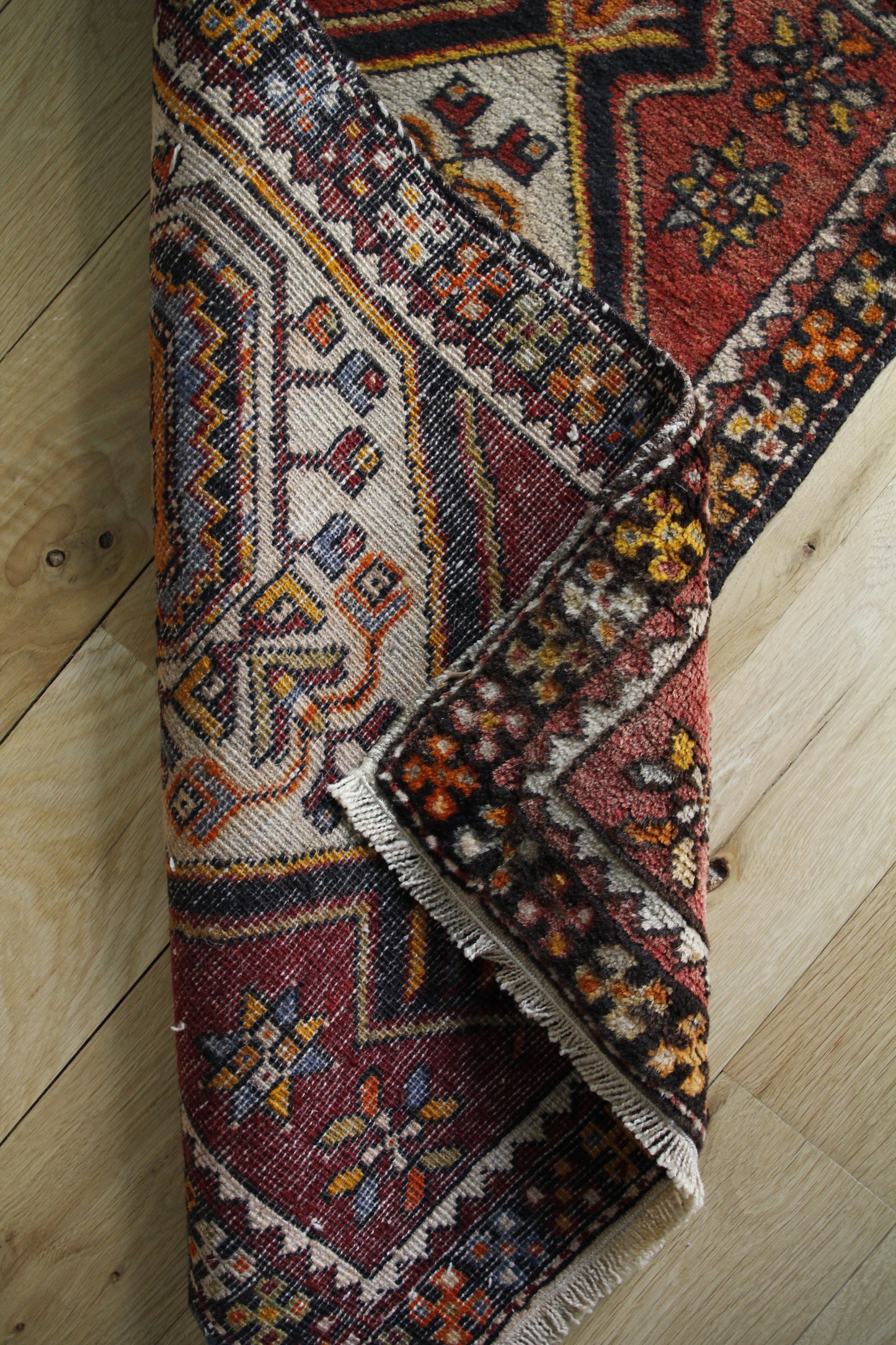 Handmade Vintage Turkish Entryway Rug 1'6" X 3'2"