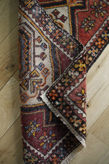 Handmade Vintage Turkish Entryway Rug 1'6" X 3'2"