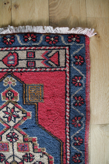 Handmade Vintage Turkish Entryway Rug 1'8" X 3'7"