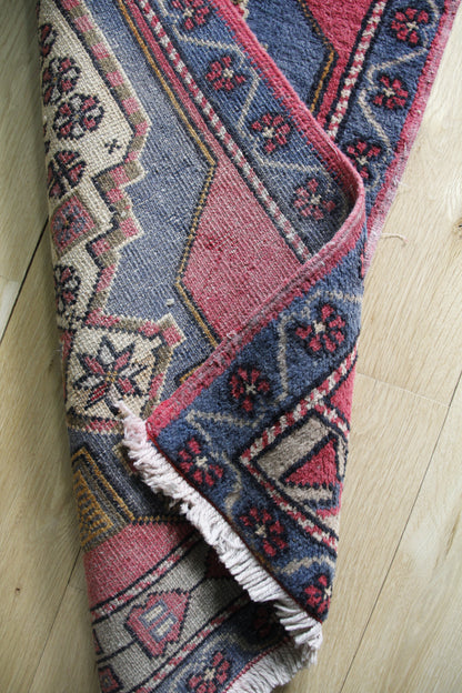 Handmade Vintage Turkish Entryway Rug 1'8" X 3'7"