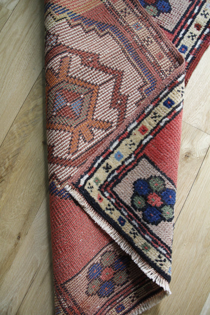 Handmade Vintage Turkish Entryway Rug 1'9" X 3'