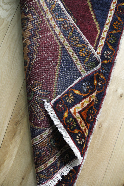 Handmade Vintage Turkish Entryway Rug 1'10" X 3'4"