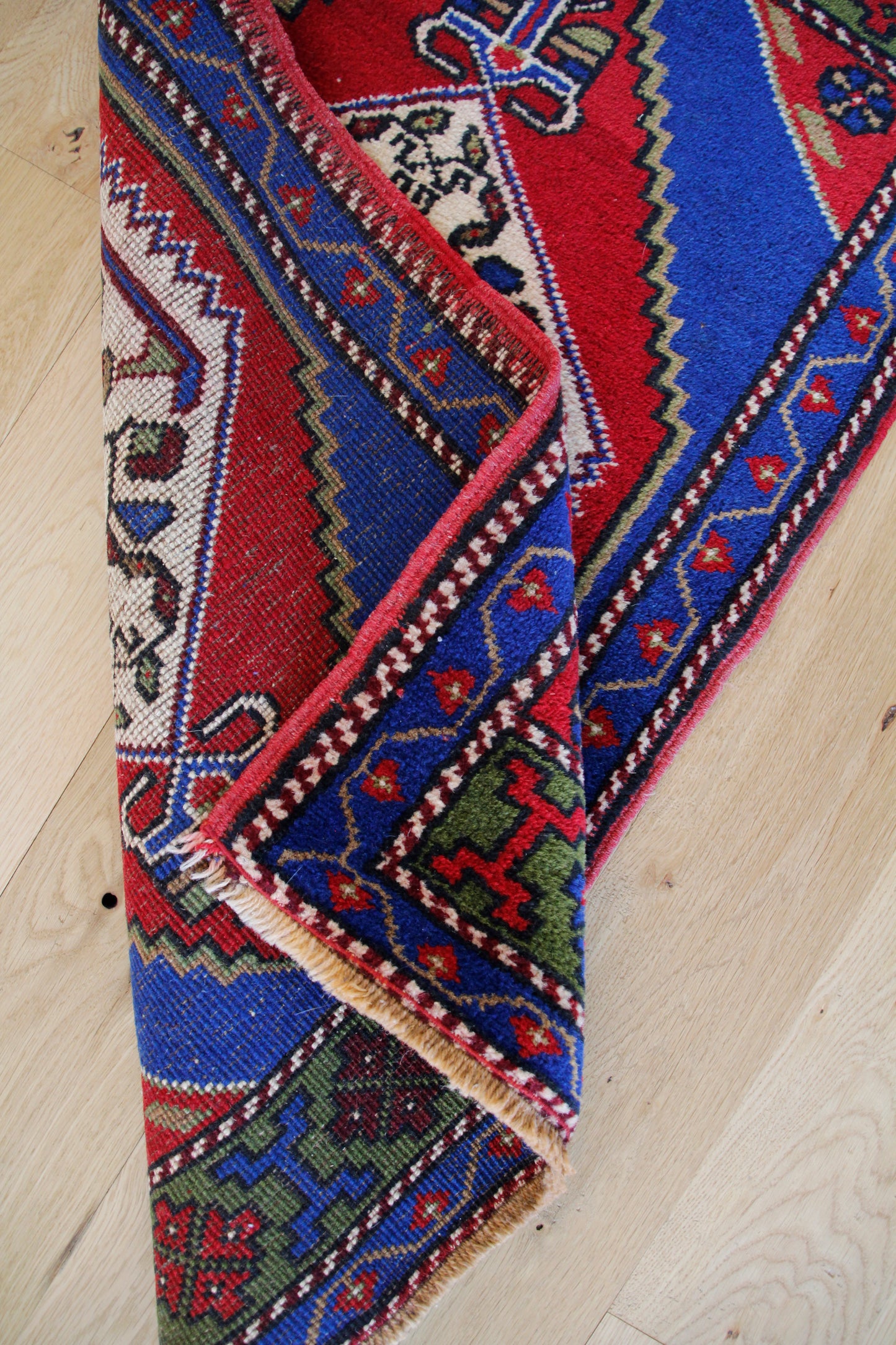 Handmade Vintage Turkish Entryway Rug 1'9" X 3'2"