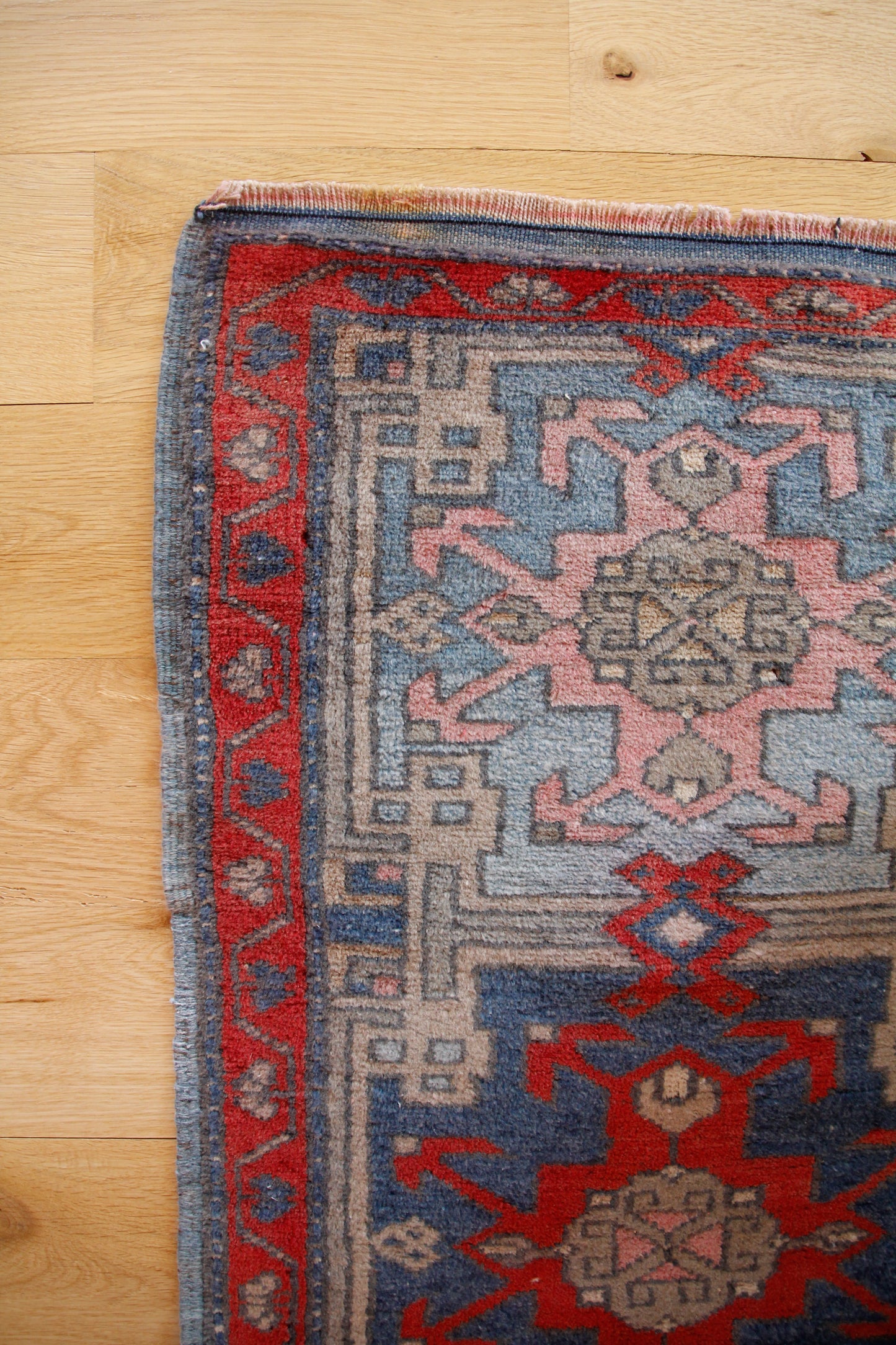 Handmade Vintage Turkish Small Rug 1'9" X 4'8"