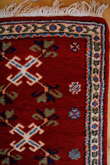 Handmade Vintage Turkish Small Rug 2'2" X 3'6"