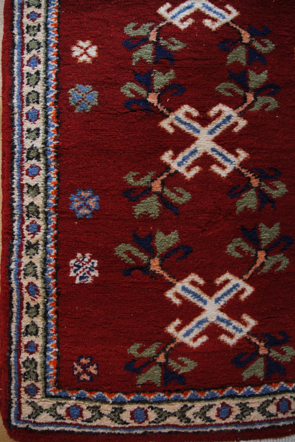 Handmade Vintage Turkish Small Rug 2'2" X 3'6"