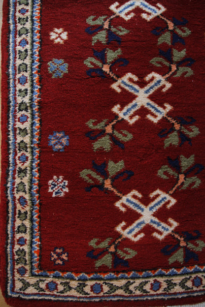 Handmade Vintage Turkish Small Rug 2'2" X 3'6"