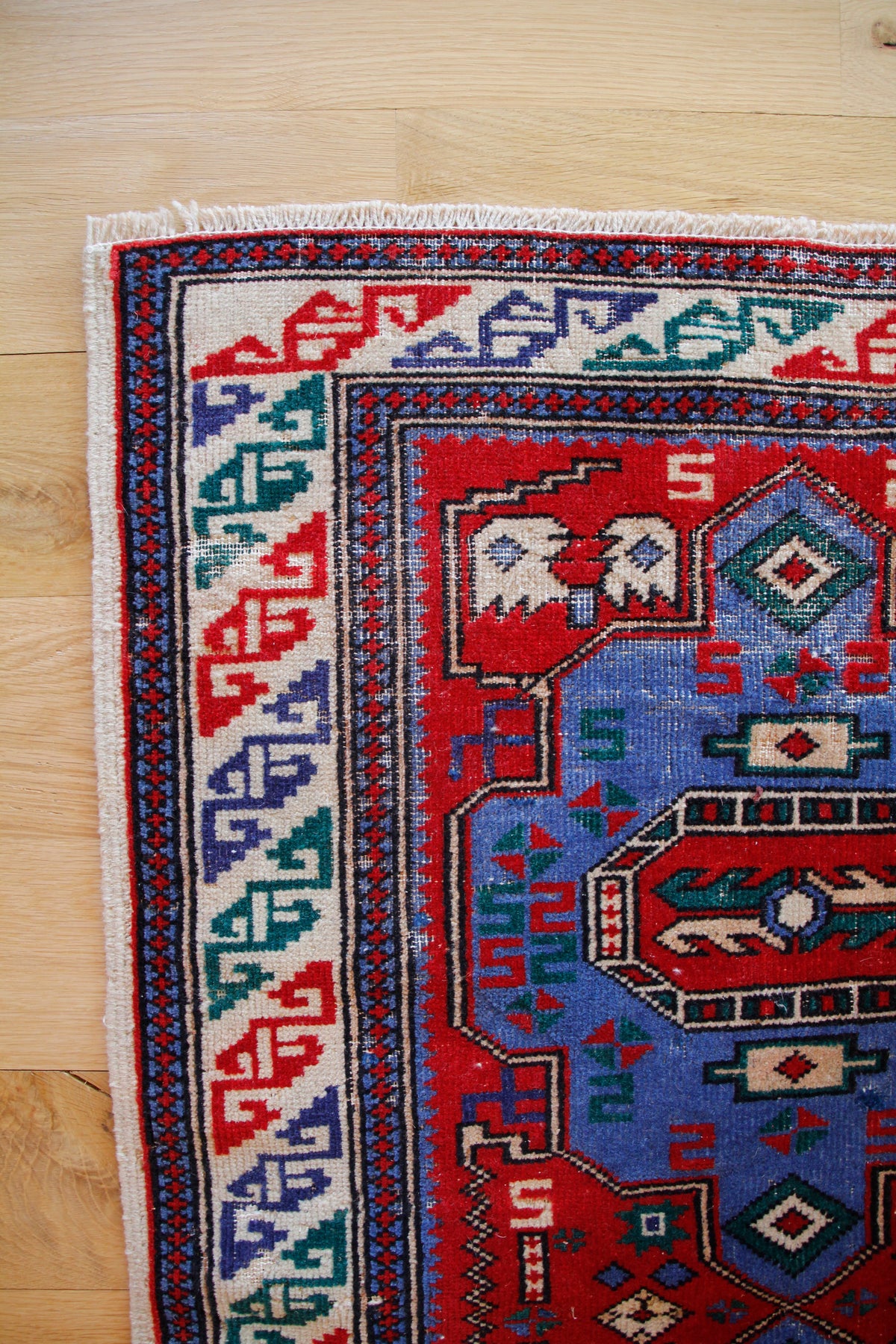 Handmade Vintage Turkish Small Rug 2'6" X 3'11"