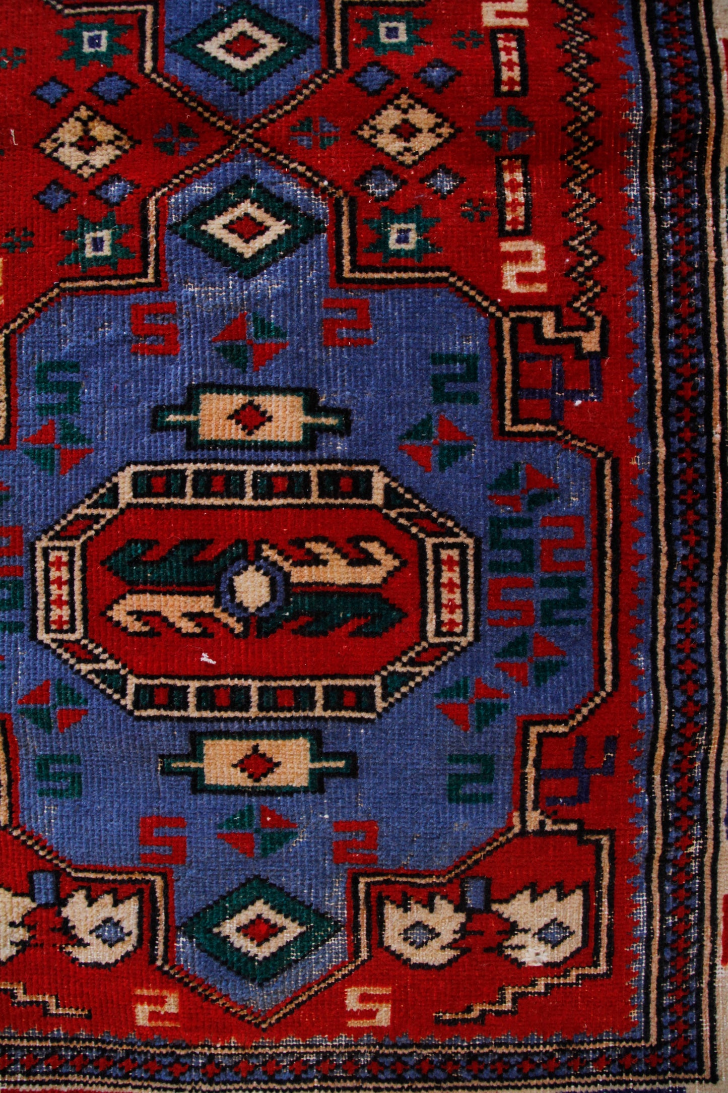 Handmade Vintage Turkish Small Rug 2'6" X 3'11"