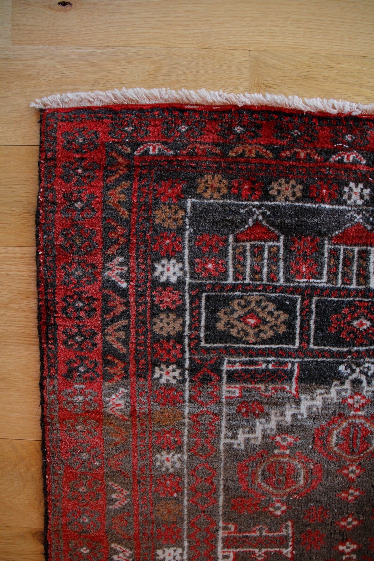 Handmade Vintage Afghan Small Rug 2'9" X 4'8"