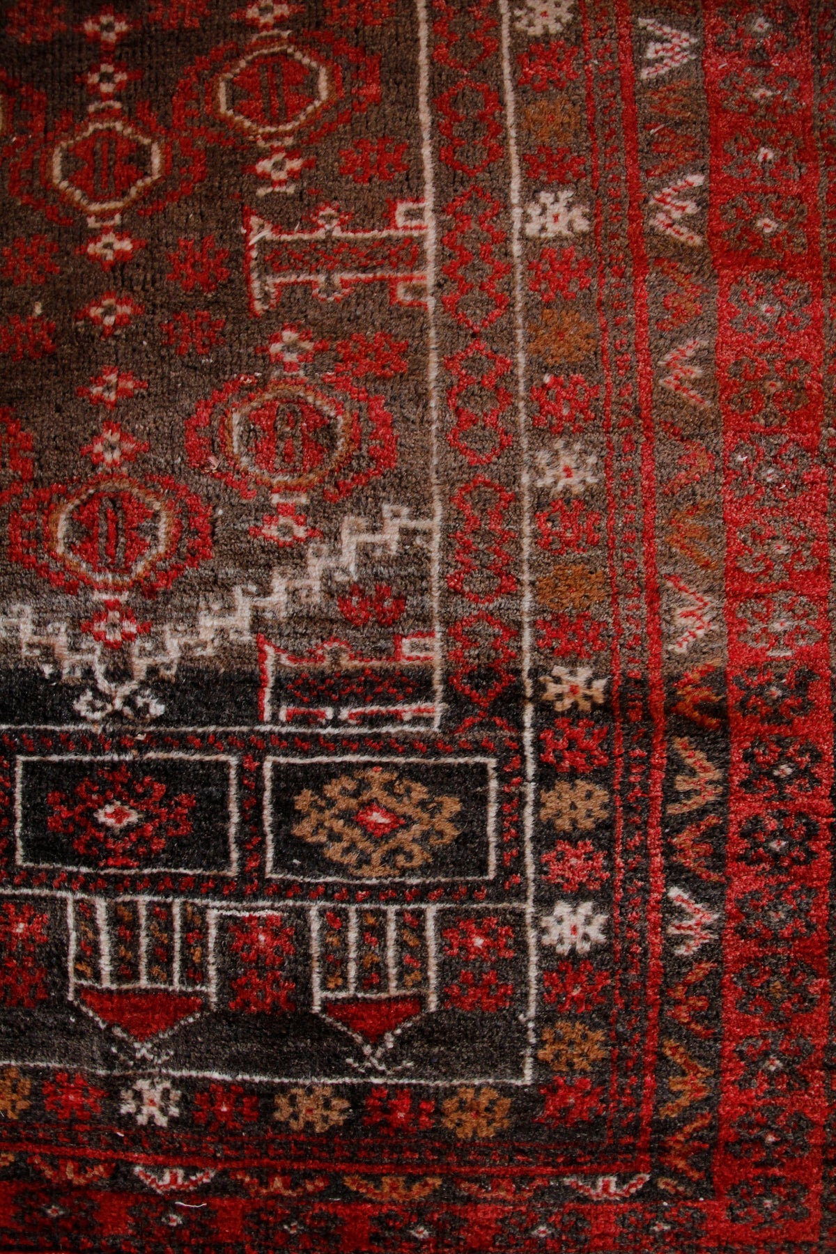 Handmade Vintage Afghan Small Rug 2'9" X 4'8"