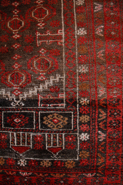 Handmade Vintage Afghan Small Rug 2'9" X 4'8"