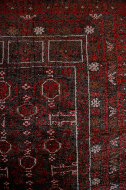 Handmade Vintage Afghan Small Rug 2'9" X 4'8"