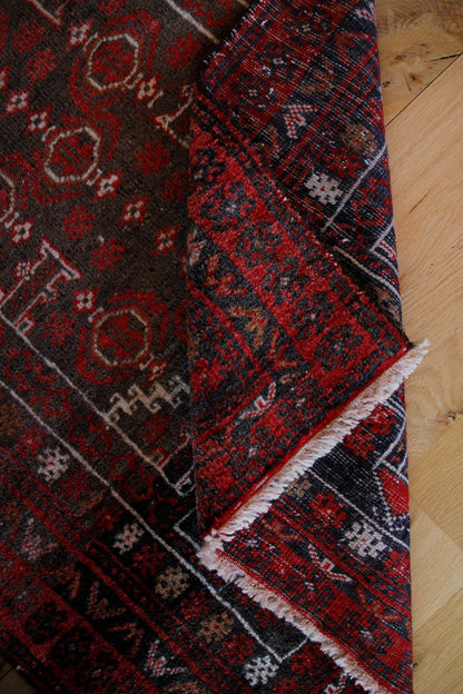 Handmade Vintage Afghan Small Rug 2'9" X 4'8"