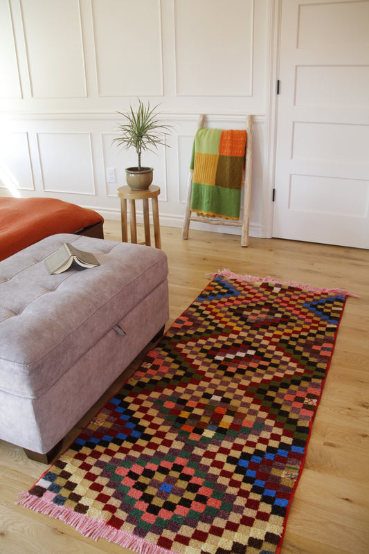 Handmade Vintage Turkish Runner 2'7" X 6'2"