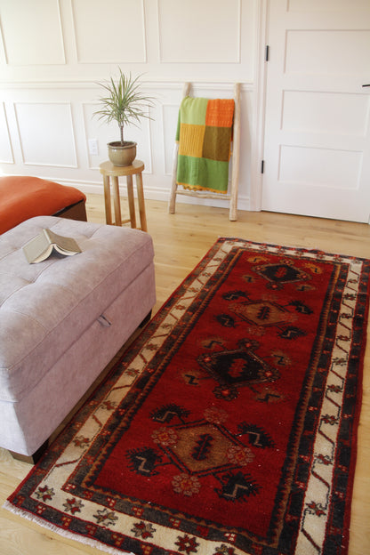 Handmade Vintage Turkish Runner 3'2" X 6'10"