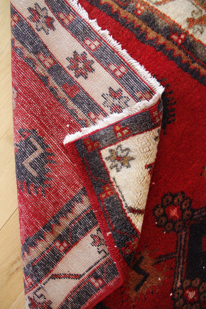 Handmade Vintage Turkish Runner 3'2" X 6'10"