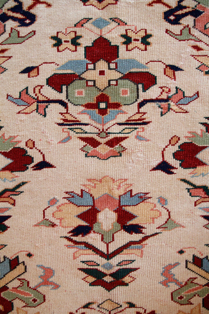 Handmade Vintage Turkish Small Rug 3'3" X 4'4"