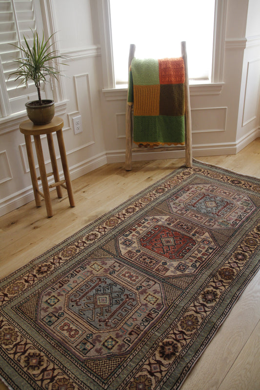Handmade Vintage Turkish Runner 3'1" X 6'6"