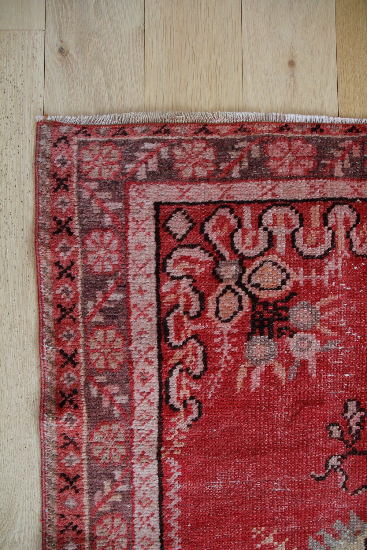 Handmade Vintage Turkish Medium Rug 3'1" X 5'11"