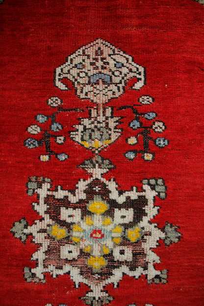 Handmade Vintage Turkish Small Rug 3'1" X 5'10"