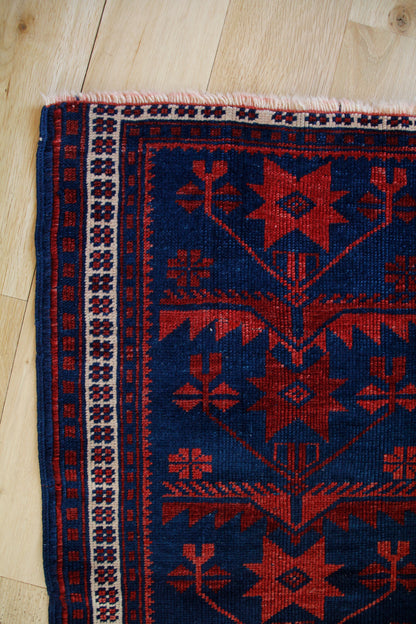 Handmade Vintage Turkish Runner 1'10" X 8'5"