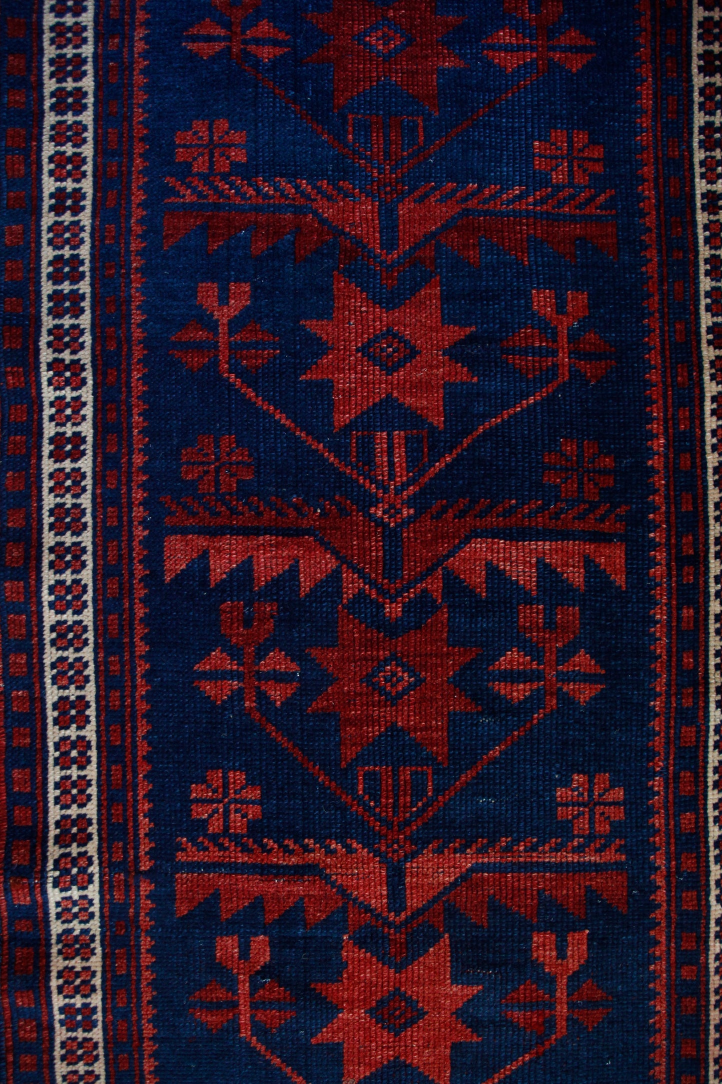 Handmade Vintage Turkish Runner 1'10" X 8'5"