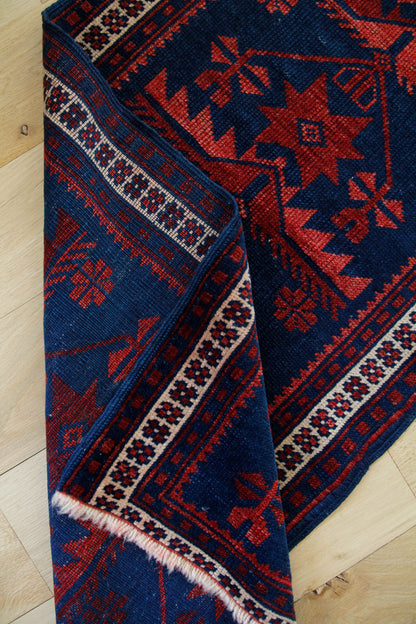 Handmade Vintage Turkish Runner 1'10" X 8'5"