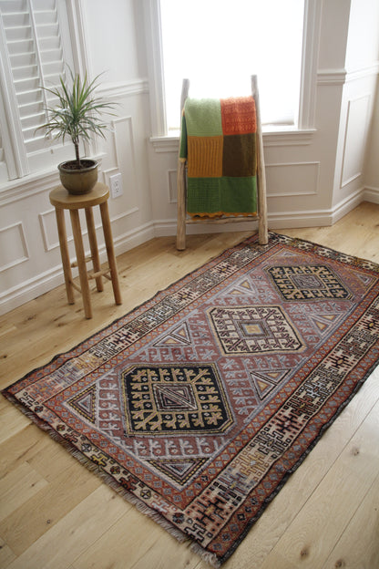 Handmade Vintage Turkish Medium Rug 3'5" X 5'11"