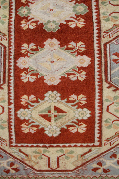 Handmade Vintage Turkish Medium Rug 4'3" X 6'5"