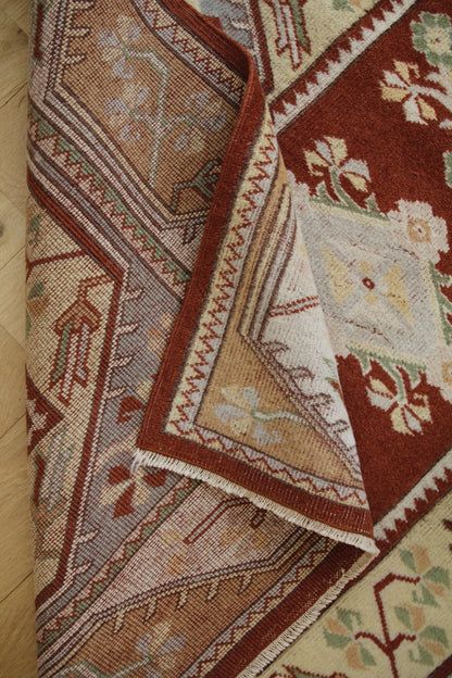 Handmade Vintage Turkish Medium Rug 4'3" X 6'5"