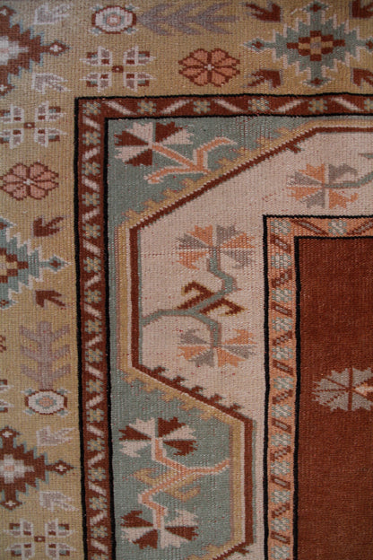 Handmade Vintage Turkish Medium Rug 4'3" X 5'8"