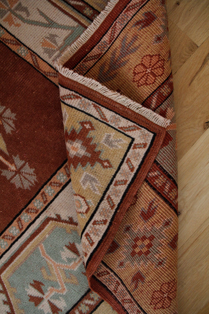 Handmade Vintage Turkish Medium Rug 4'3" X 5'8"