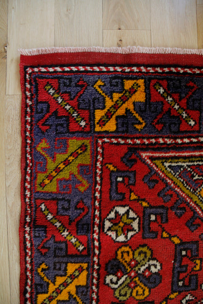 Handmade Vintage Turkish Medium Rug 3'8" X 6'3"