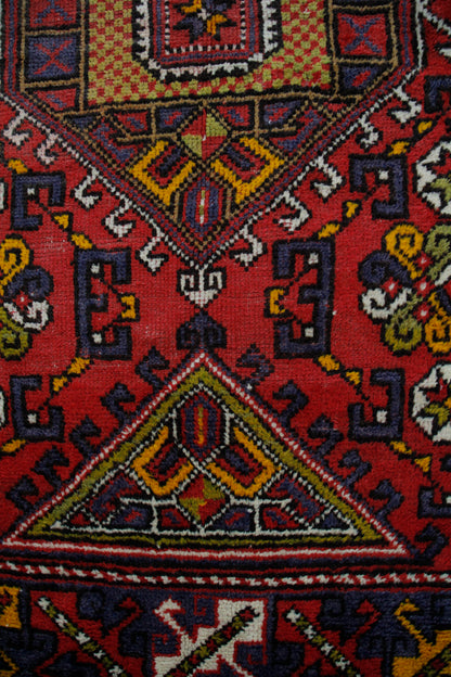 Handmade Vintage Turkish Medium Rug 3'8" X 6'3"