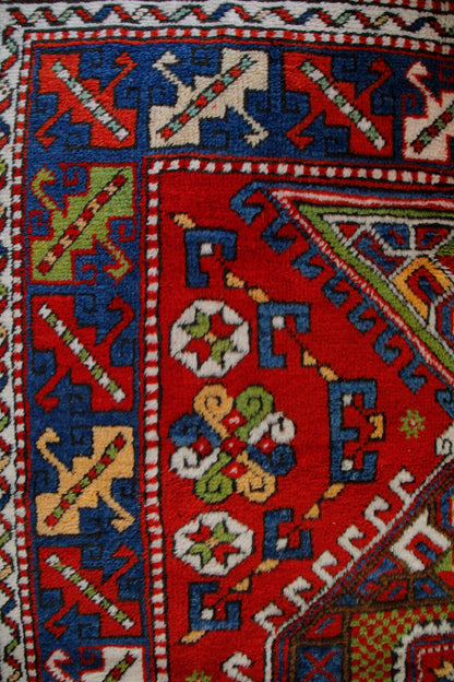 Handmade Vintage Turkish Medium Rug 4'5" X 7'