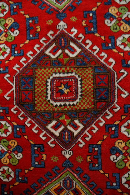 Handmade Vintage Turkish Medium Rug 4'5" X 7'