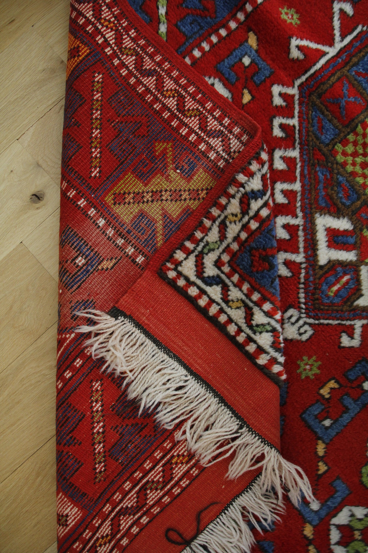 Handmade Vintage Turkish Medium Rug 4'5" X 7'