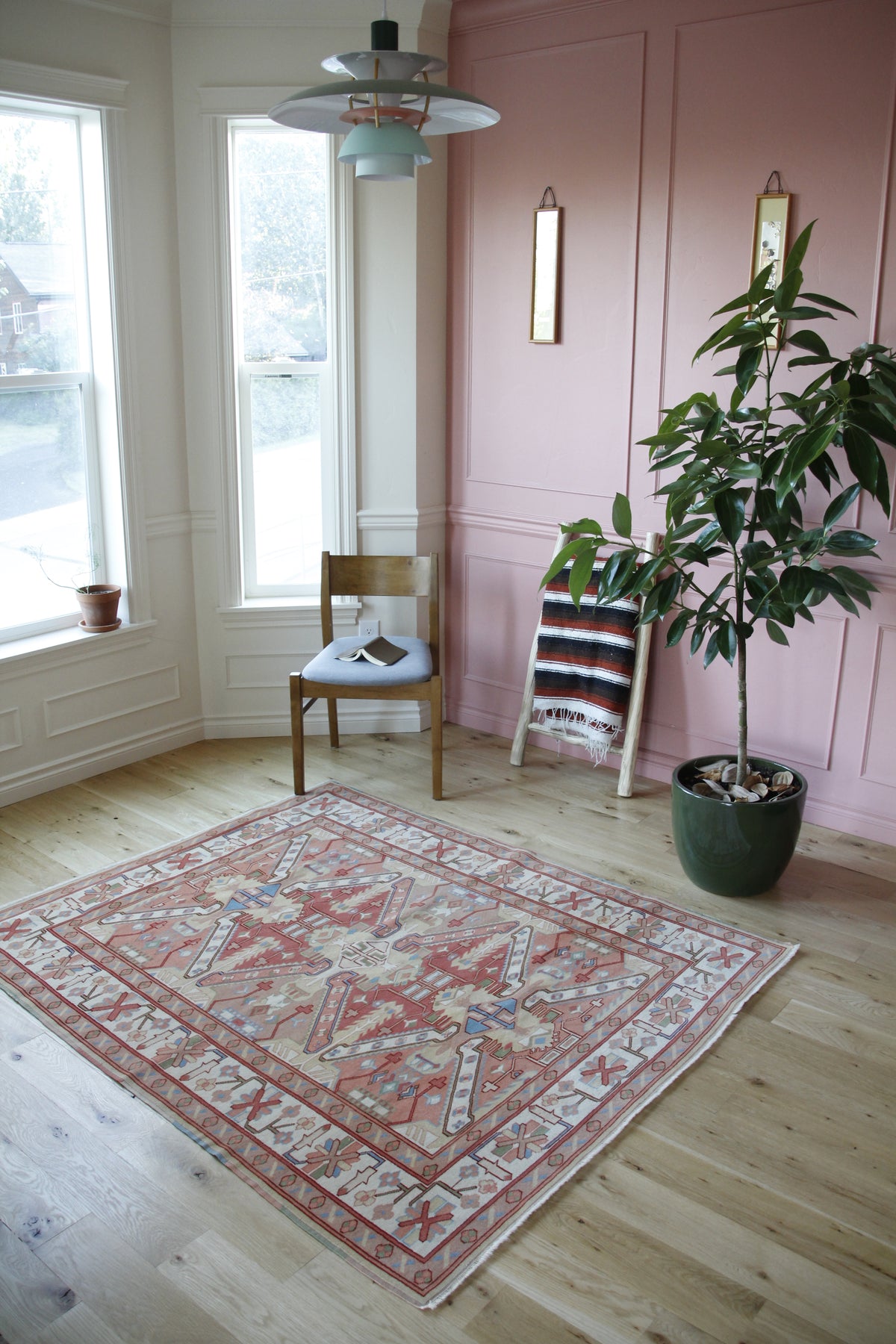 Handmade Vintage Turkish Medium Rug 5' X 6'1"