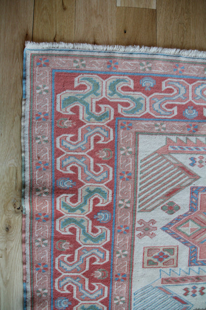 Handmade Vintage Turkish Medium Rug 4'11" X 6'6"