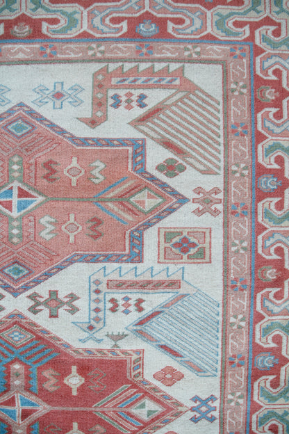 Handmade Vintage Turkish Medium Rug 4'11" X 6'6"