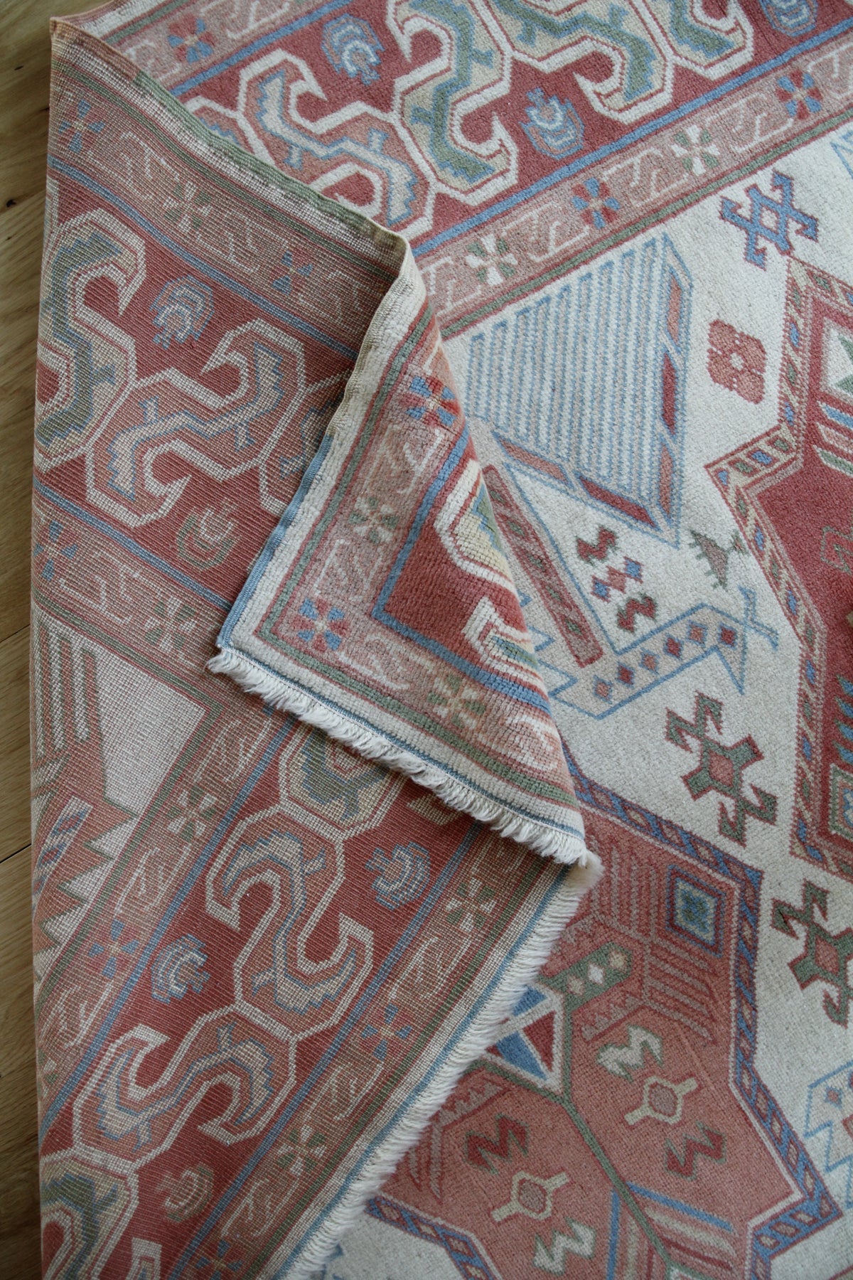 Handmade Vintage Turkish Medium Rug 4'11" X 6'6"