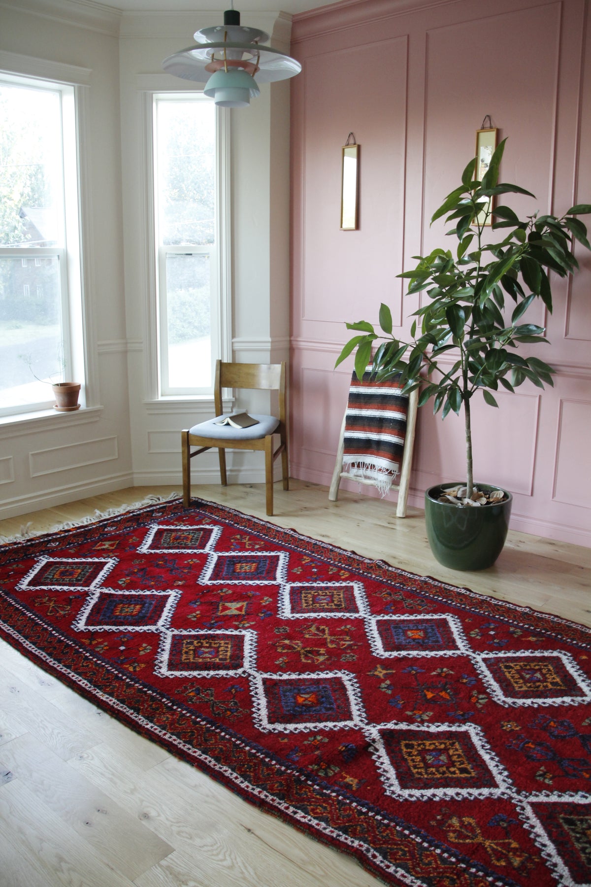 Handmade Vintage Turkish Wide Runner 5' X 12'