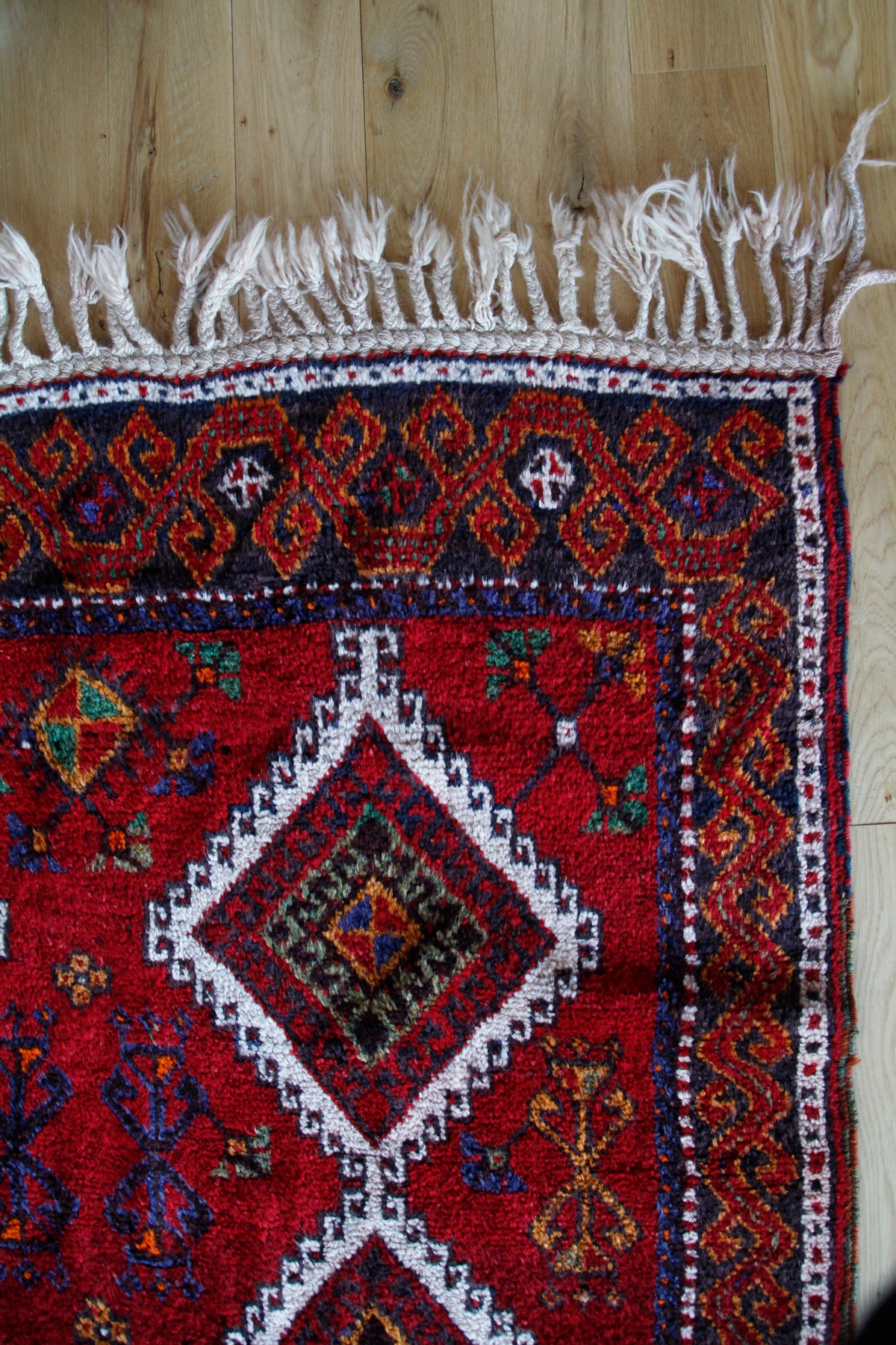 Handmade Vintage Turkish Wide Runner 5' X 12'
