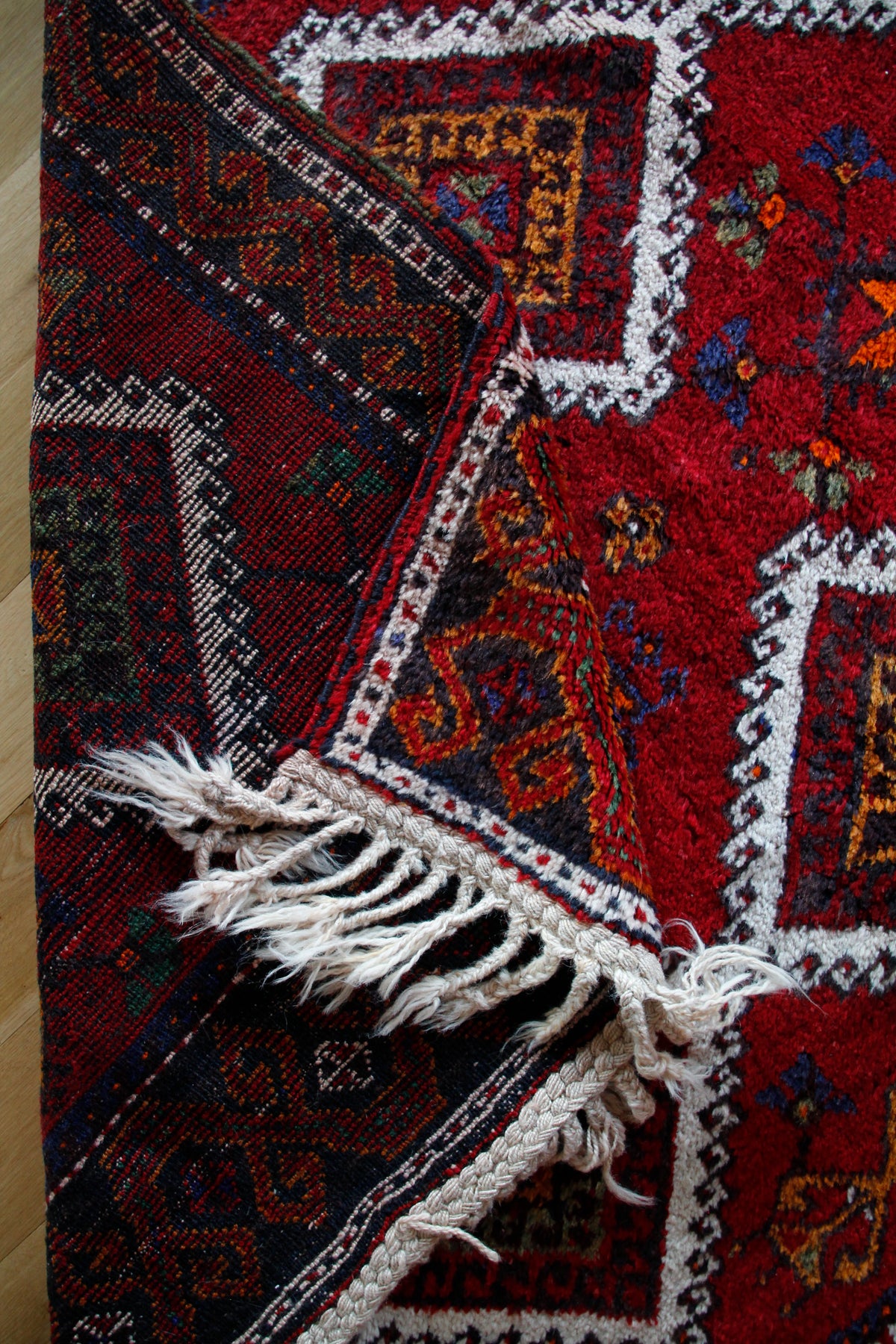 Handmade Vintage Turkish Wide Runner 5' X 12'